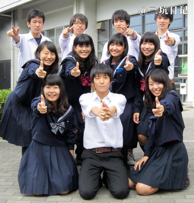 日本宮古島市立上野中学校校服制服照片图片